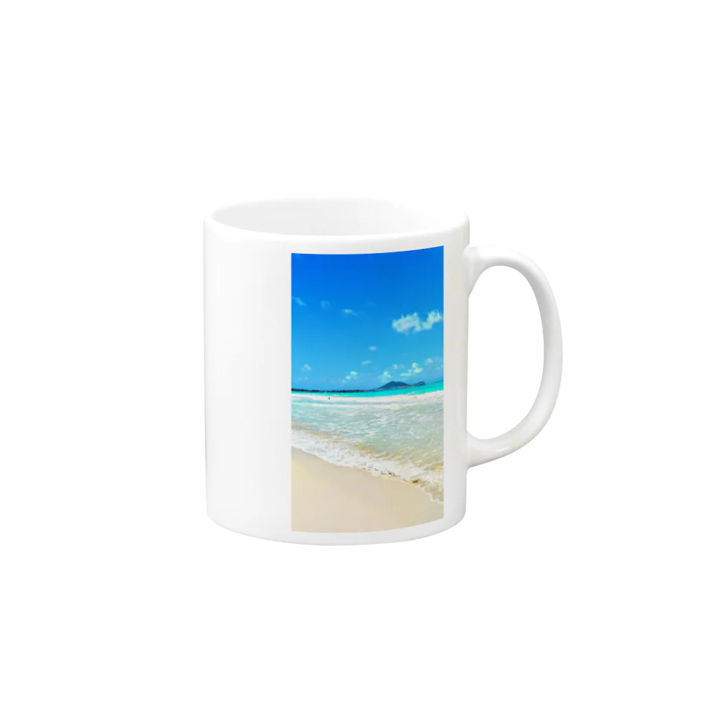 Hawaii Picturesの天国のビーチ🏖 Mug :right side of the handle