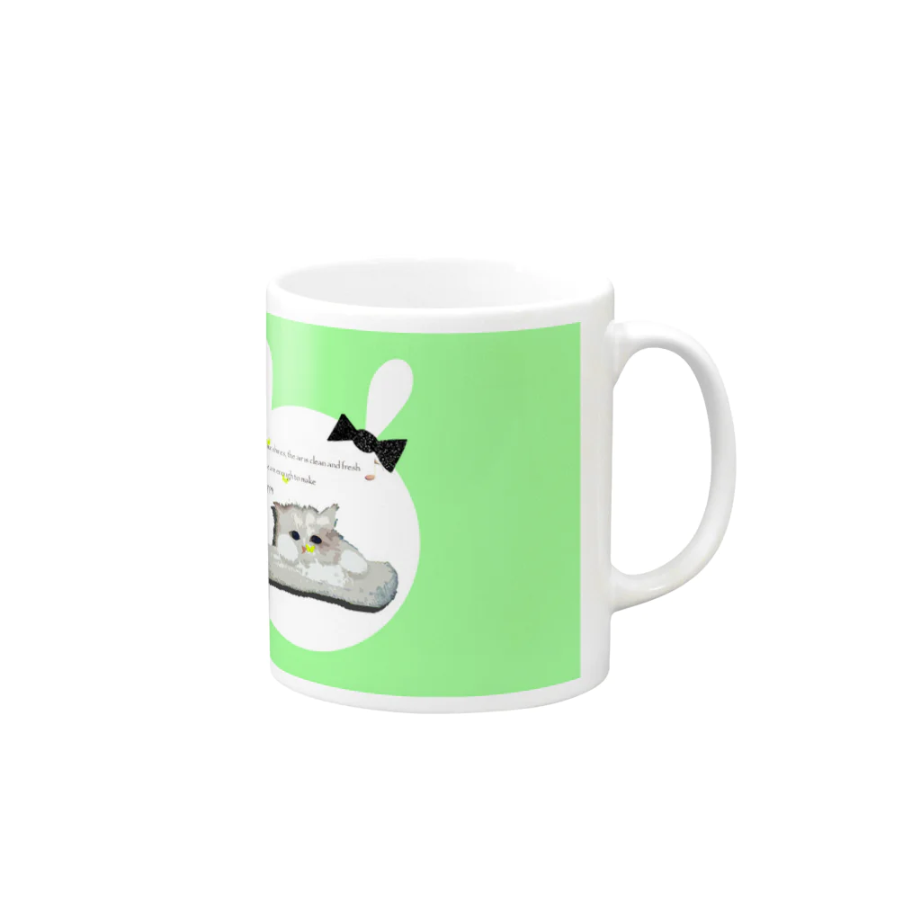 ColorfulLifeのkitty time Mug :right side of the handle