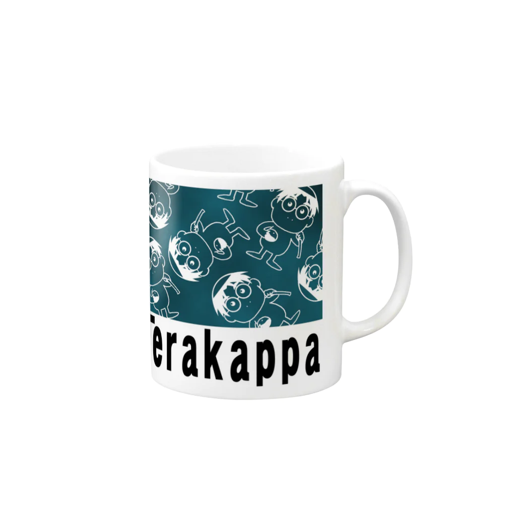 かっぱ茶屋のTerakappaロゴ Mug :right side of the handle