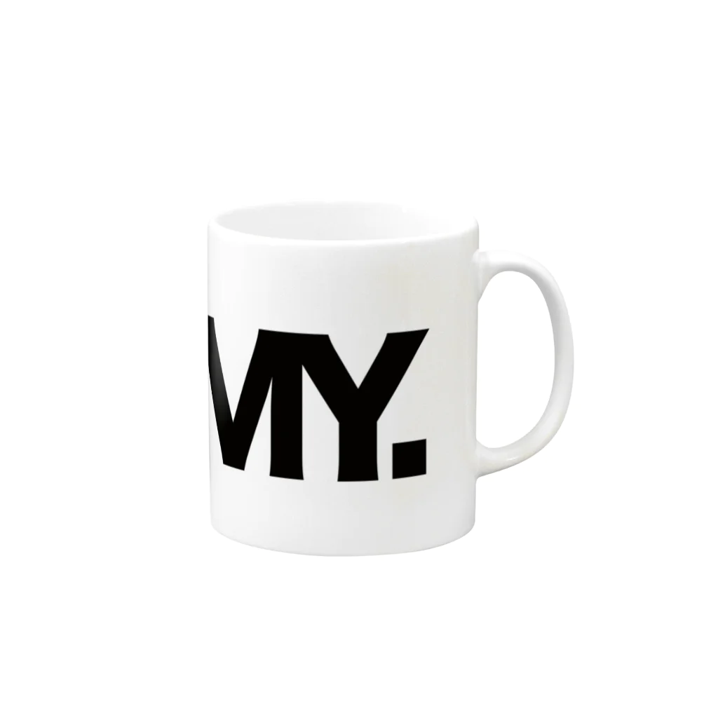 KMY.のKMY.ロゴBIG Mug :right side of the handle