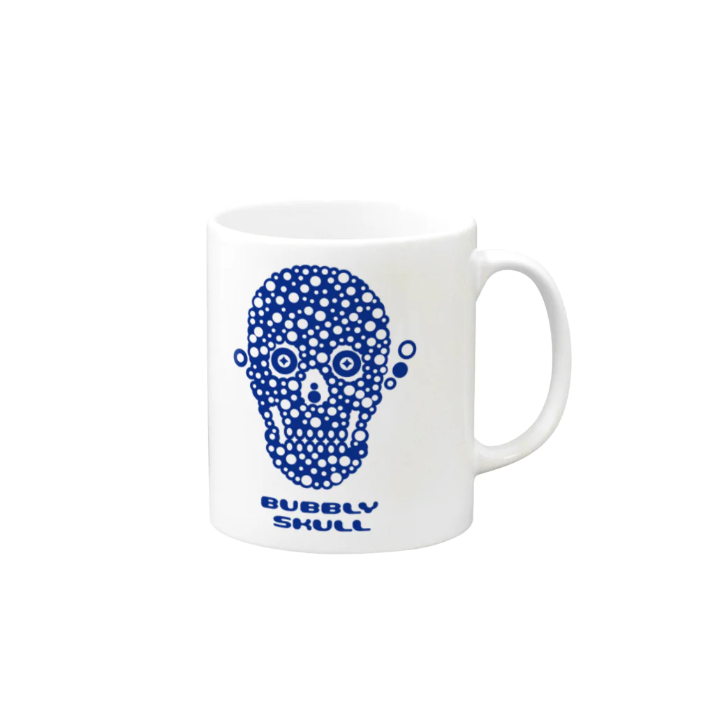 GraphicersのBubbly Skull Mug :right side of the handle