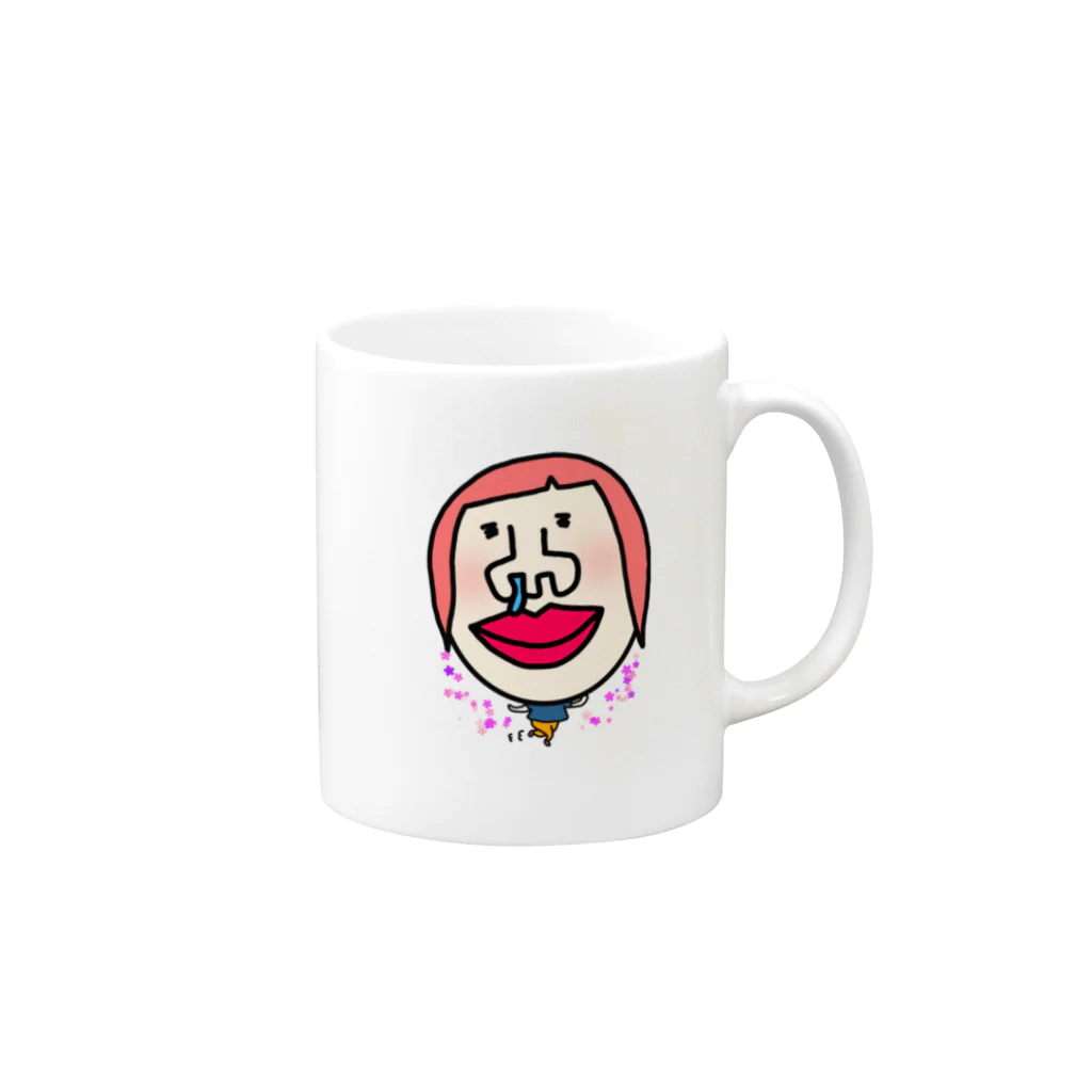 ママン(*´∀｀*)のいつだって青春シリーズ！ Mug :right side of the handle