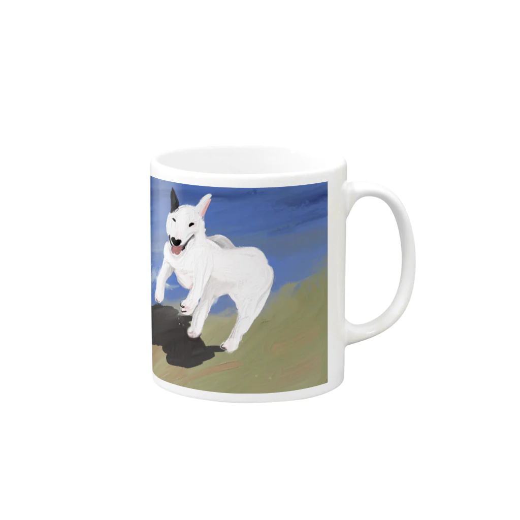 radiator18のマッチョ犬 Mug :right side of the handle