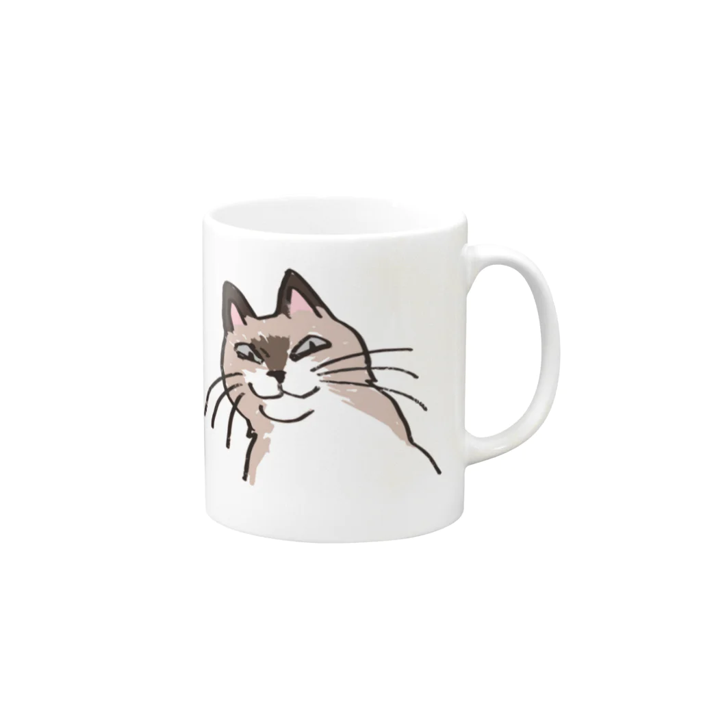 是我それのなんやねん感のある猫06 Mug :right side of the handle