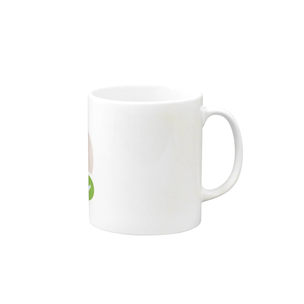 テレワークチームのテレワーク・伊 Mug :right side of the handle