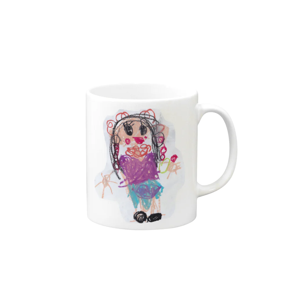 morganiteheartの日本のおしゃれな女の子 Mug :right side of the handle