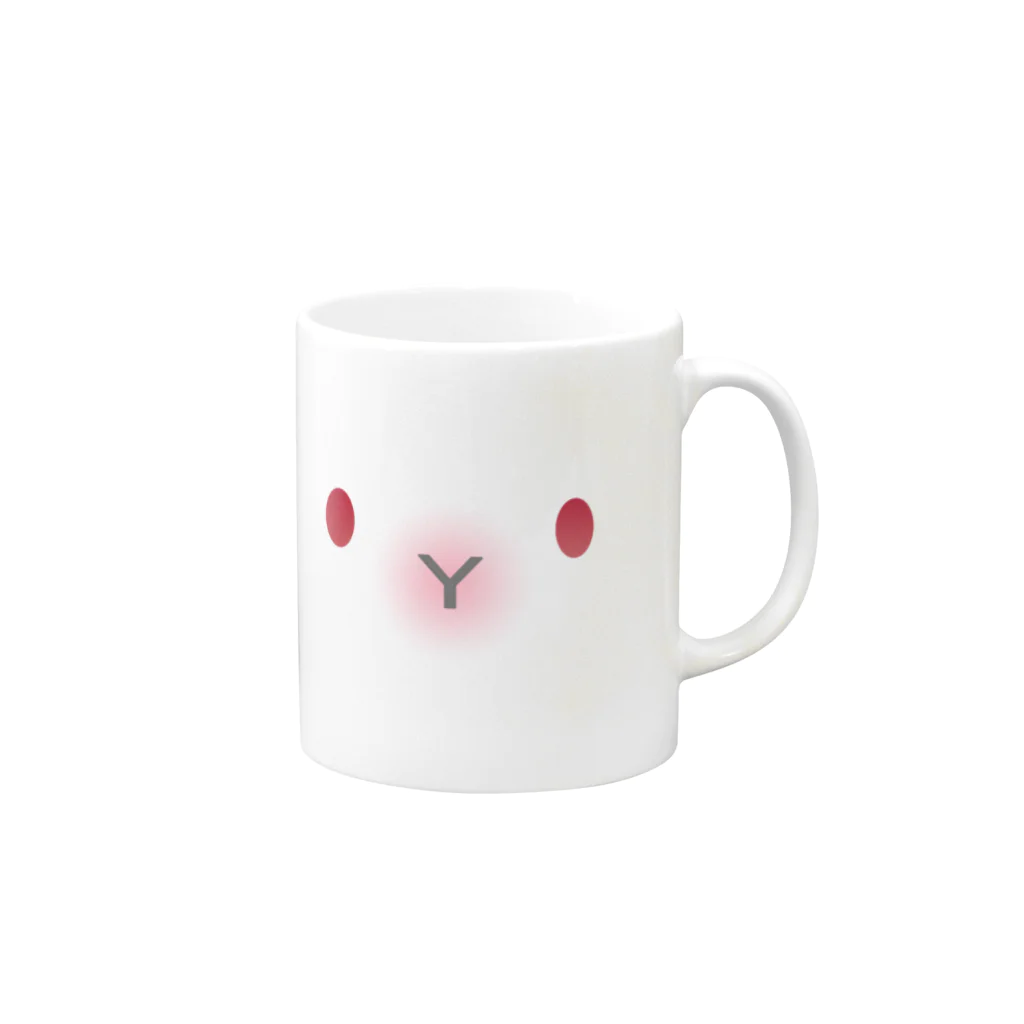 s-catのY鼻さん Mug :right side of the handle