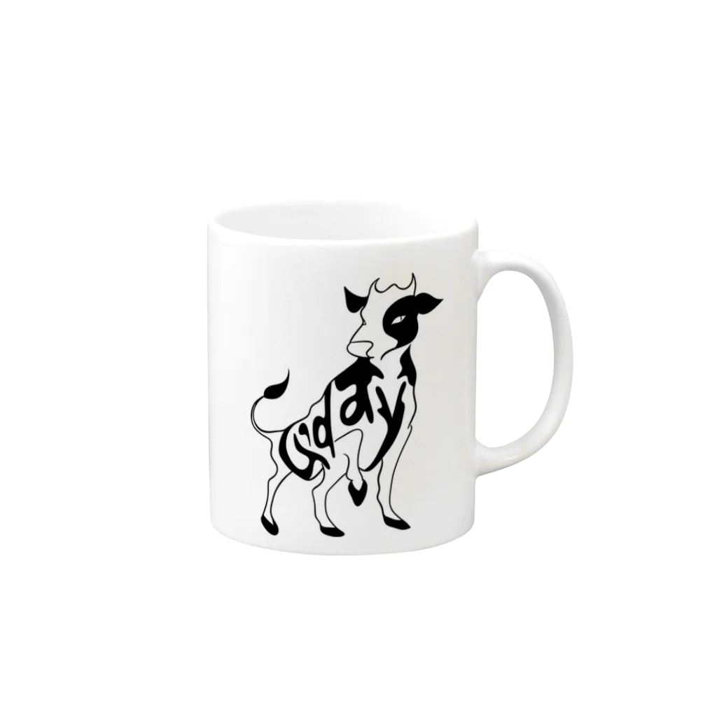 グッデイCOW のグッデイcow Mug :right side of the handle