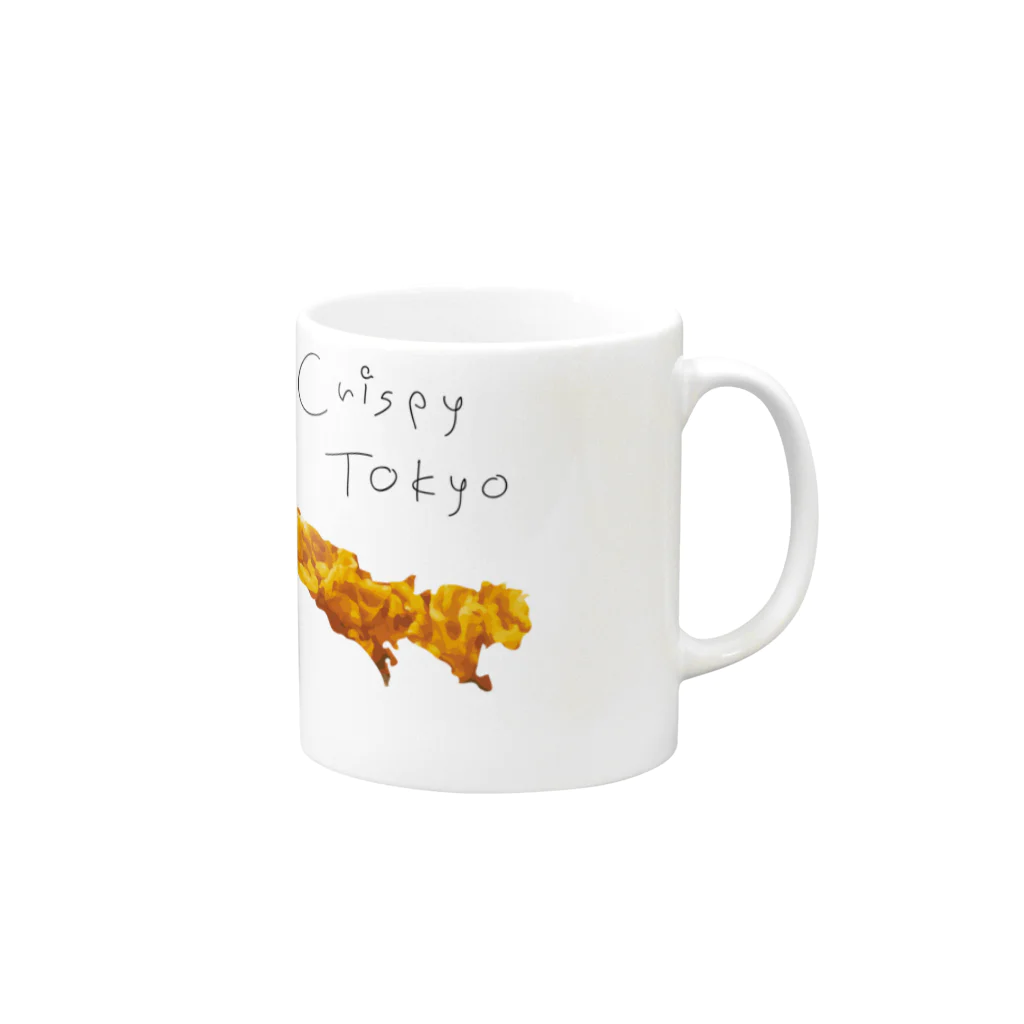 FOOD家のCrispy Tokyo クリスピー×東京 Mug :right side of the handle