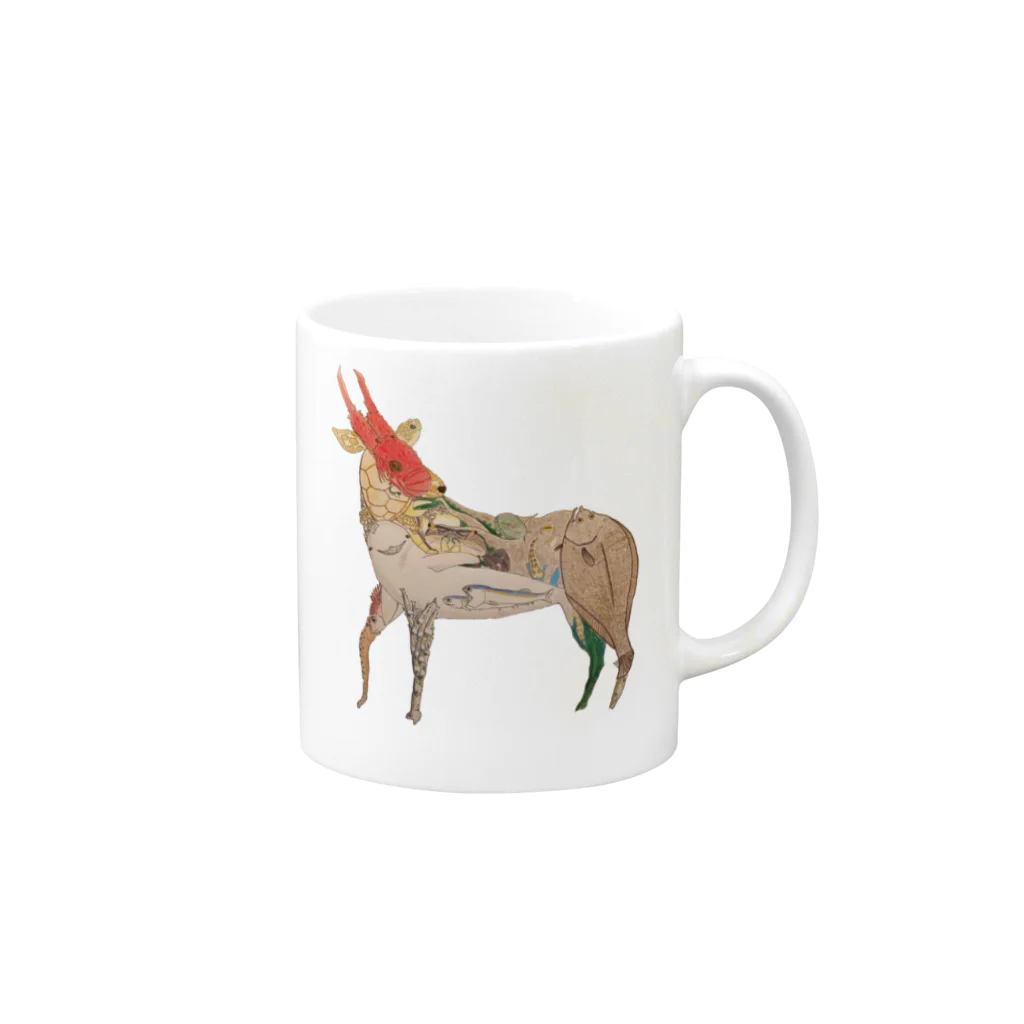 Basil the goatの生物多様性マグカップ① Mug :right side of the handle