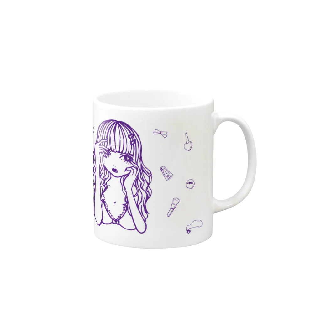 コゴロー・ナイトの女子力 Mug :right side of the handle