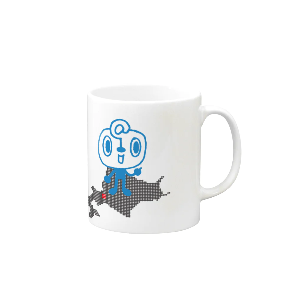 Paruwoの道産子くん Mug :right side of the handle