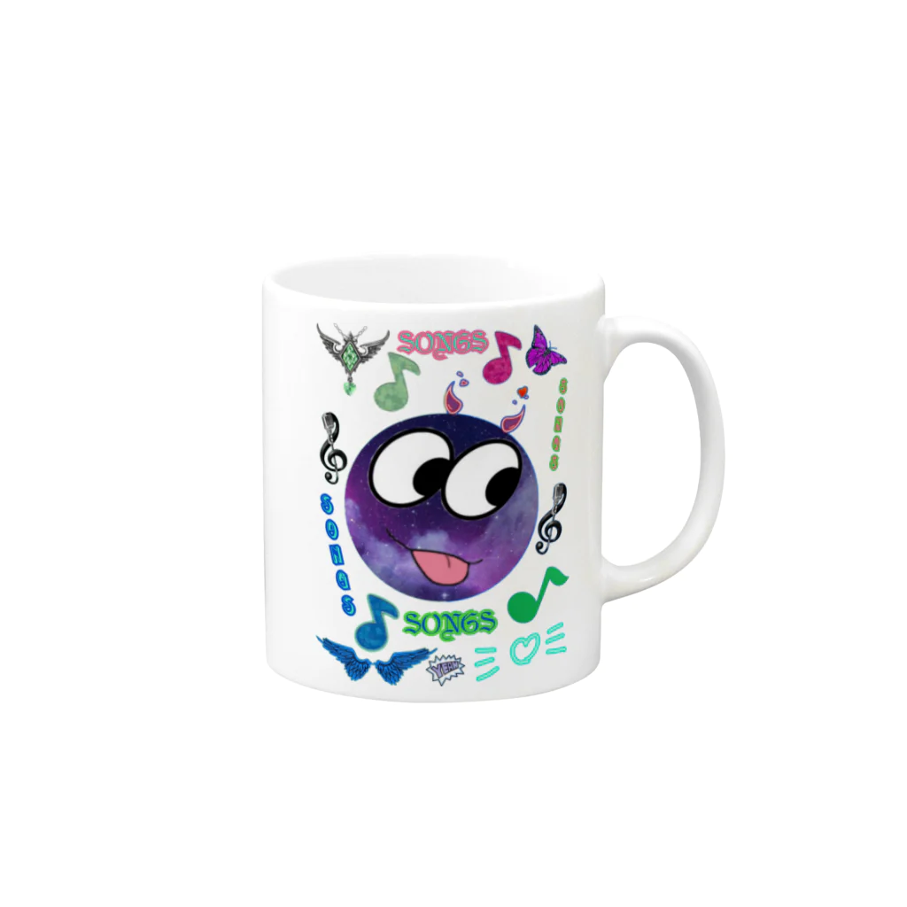 ୨୧ばる୨୧😈ヒカル様にどハマり中ψのおにまるくん③ マグカップ Mug :right side of the handle