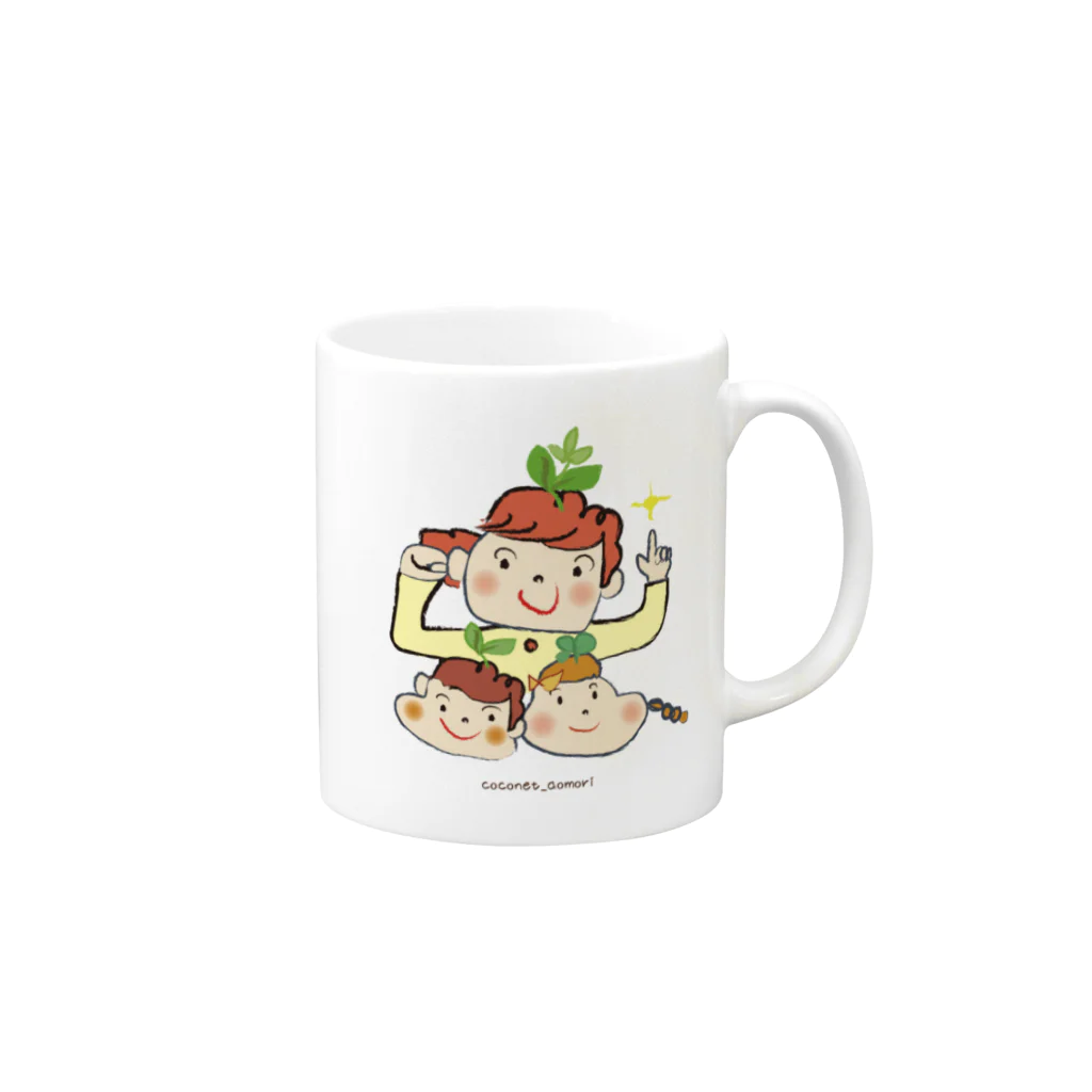 NPO法人子育て応援隊 ココネットあおもり　応援グッズのココネットあおもり Mug :right side of the handle