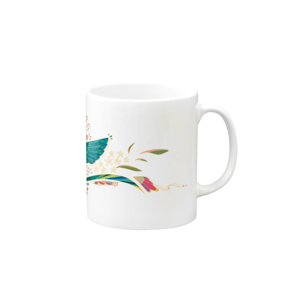 kiyoraのフキナガシハチドリ Mug :right side of the handle