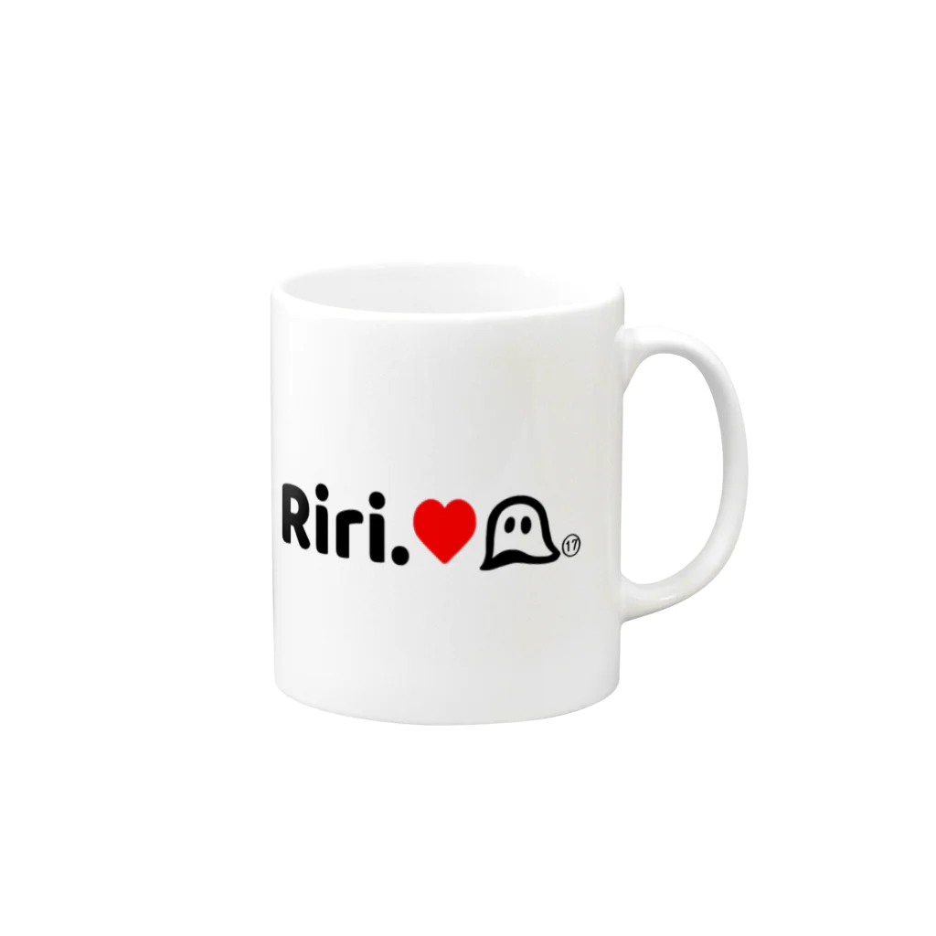 riri_partsのLOGO マグカップの取っ手の右面