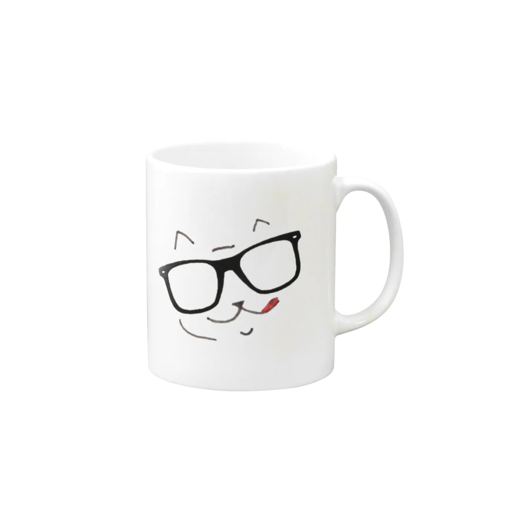 Yo-daのおみせのフリねこくん Mug :right side of the handle