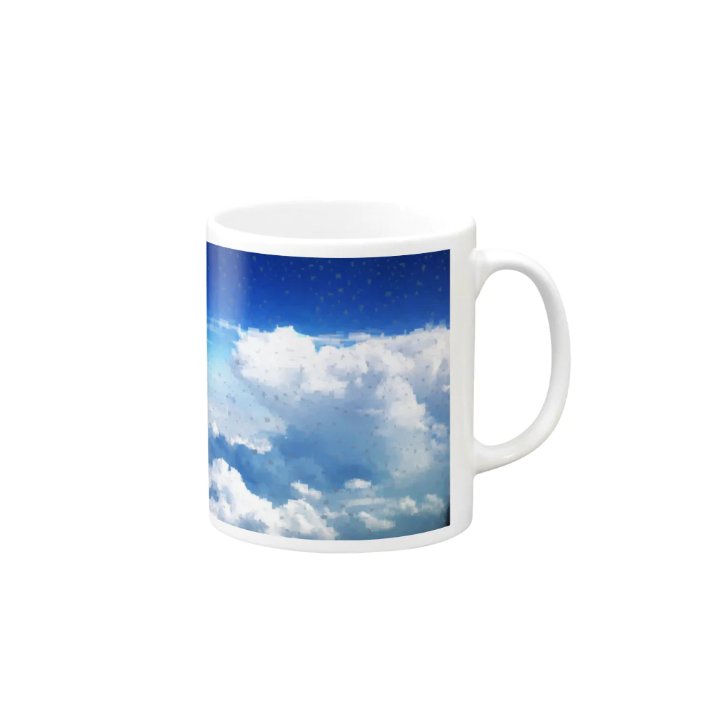 Leader_akageraの快適な空の旅デザイン　改 Mug :right side of the handle