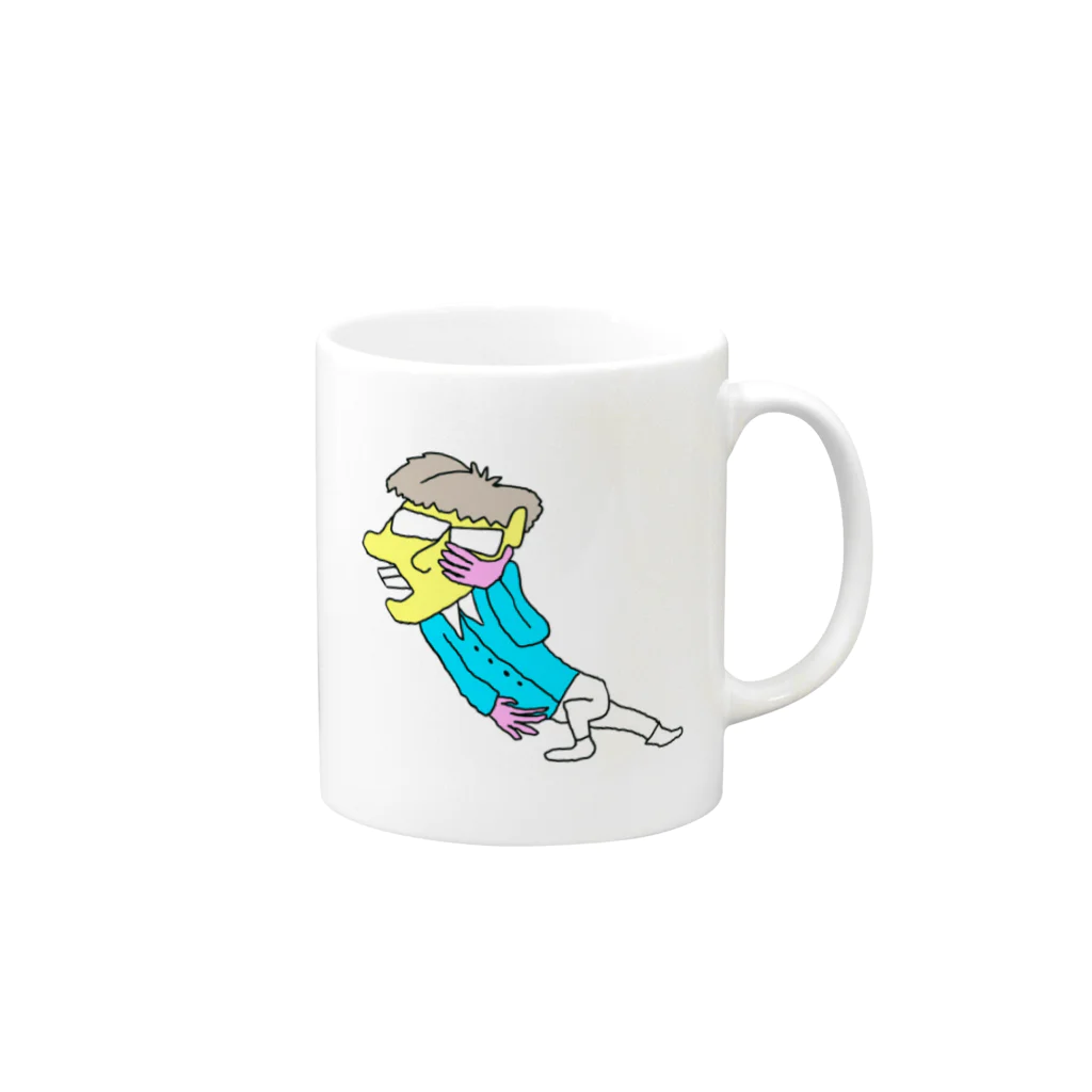 RHYTHMjackの向こう側のにしみっちゃんのとしくん Mug :right side of the handle