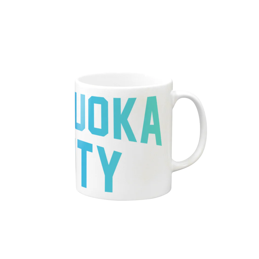 JIMOTOE Wear Local Japanの福岡市 FUKUOKA CITY Mug :right side of the handle