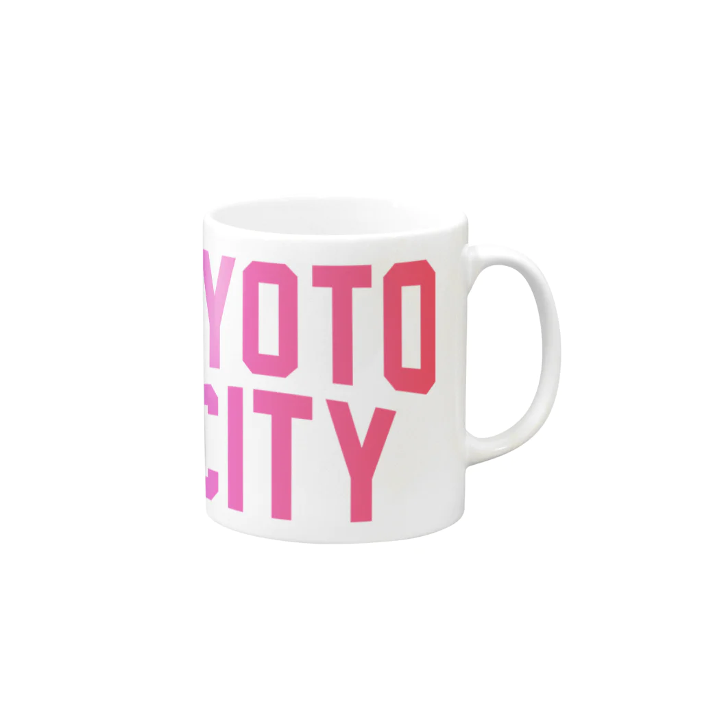 JIMOTOE Wear Local Japanの京都市 KYOTO CITY Mug :right side of the handle