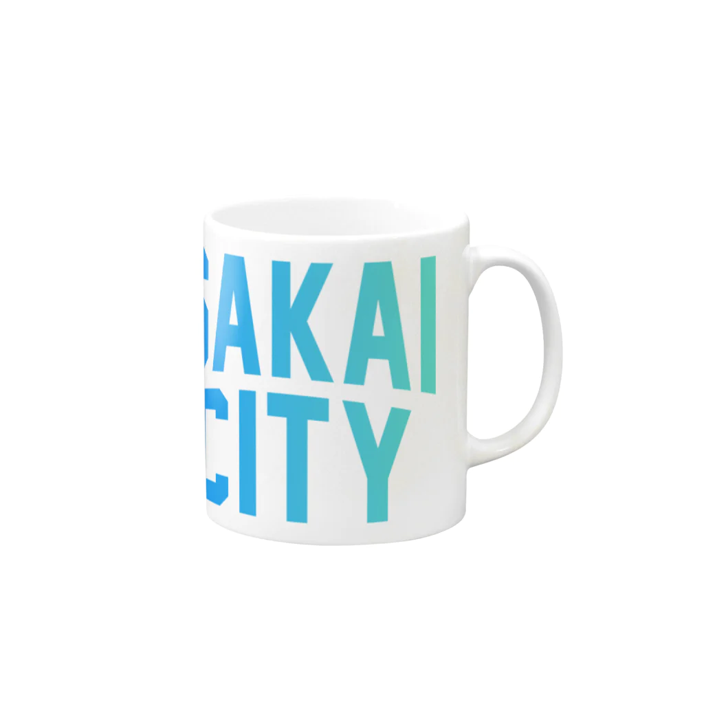 JIMOTOE Wear Local Japanの堺市 SAKAI CITY Mug :right side of the handle