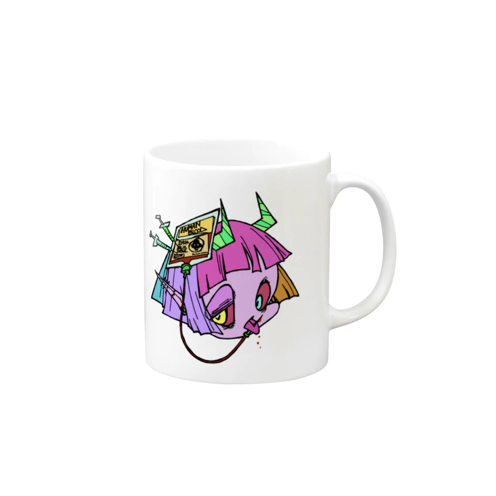 あやあすあの悪魔になりたい吸血鬼くん Mug :right side of the handle