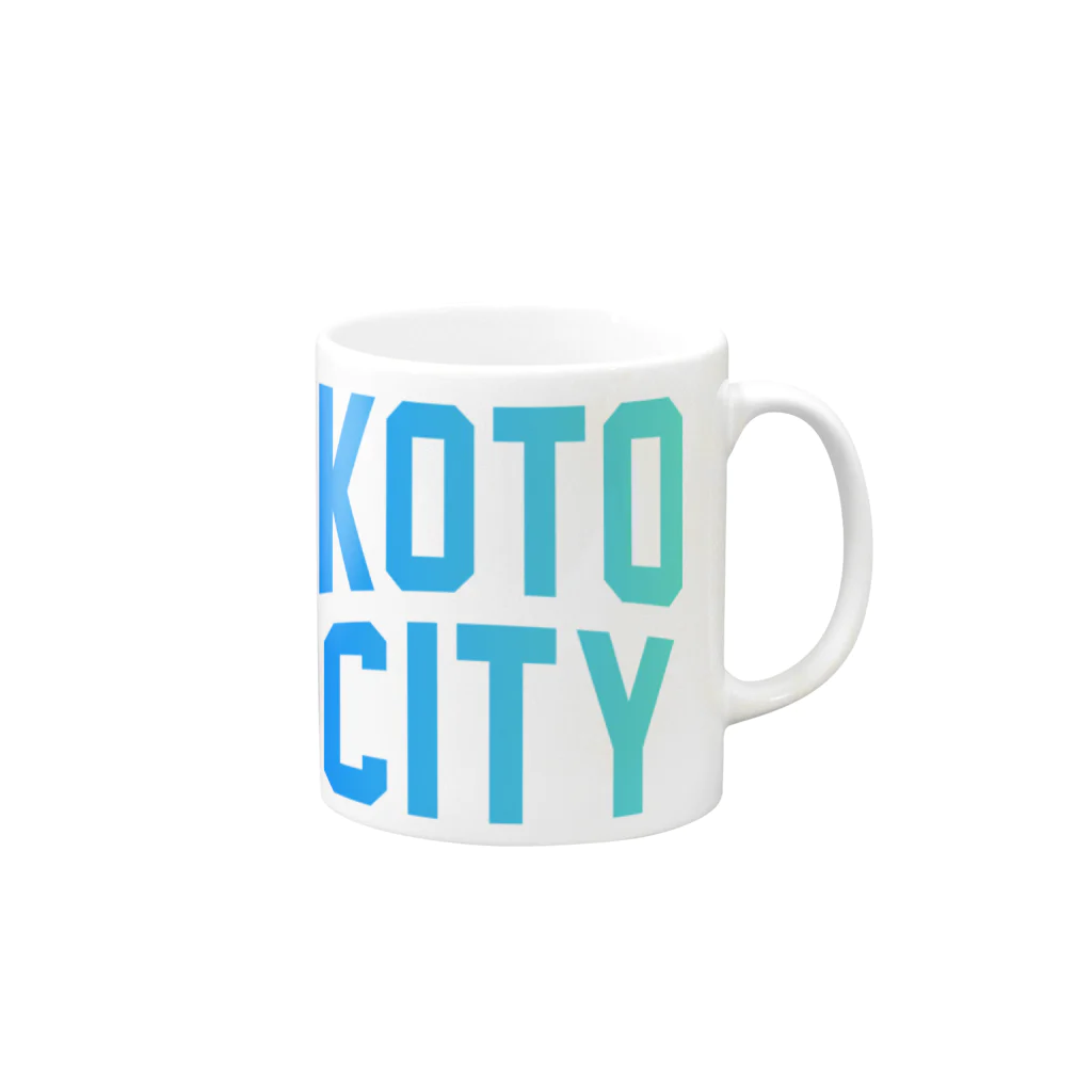 JIMOTO Wear Local Japanの江東市 KOTO CITY Mug :right side of the handle