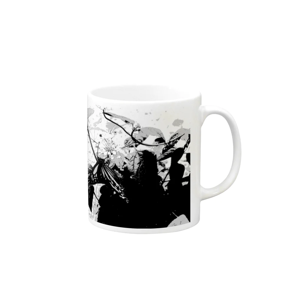 nekoのアオスジアゲハ Mug :right side of the handle