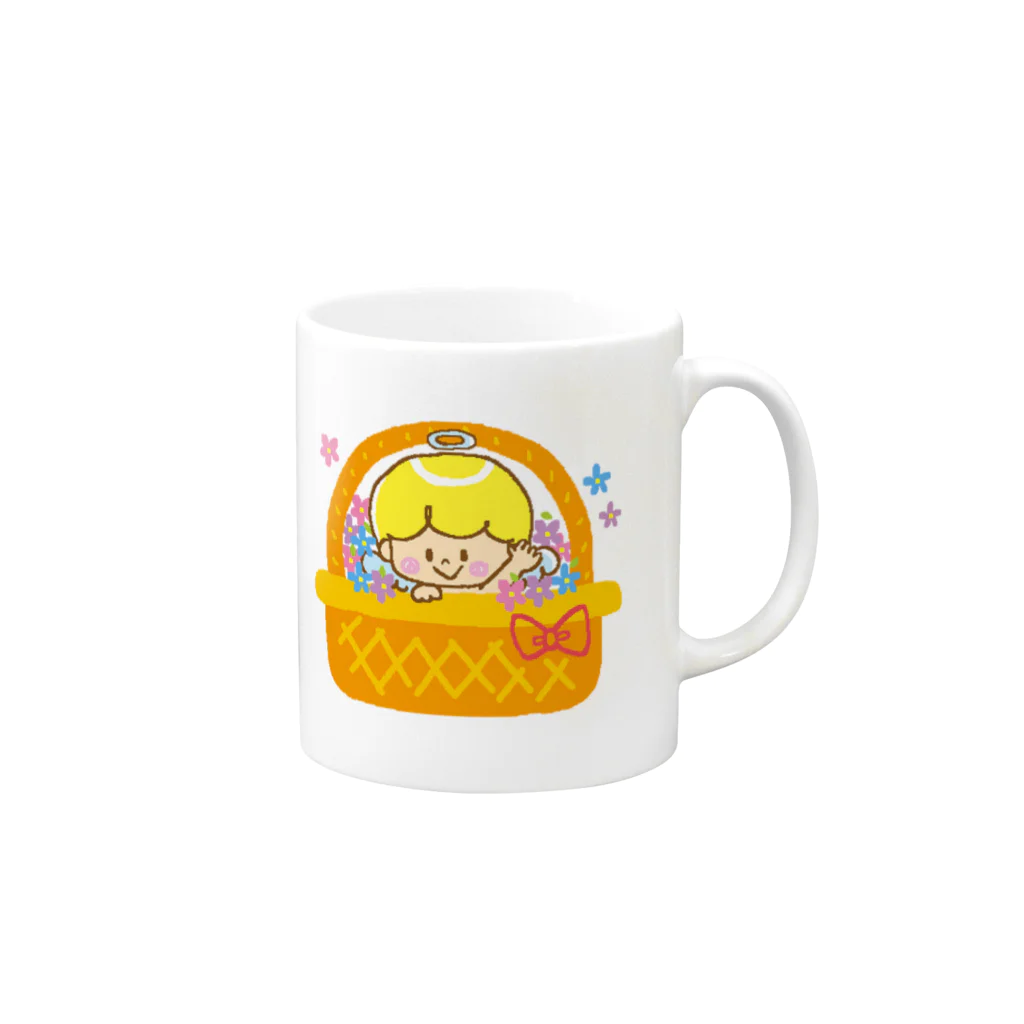 れんげSHOPの天使のマグカップ Mug :right side of the handle