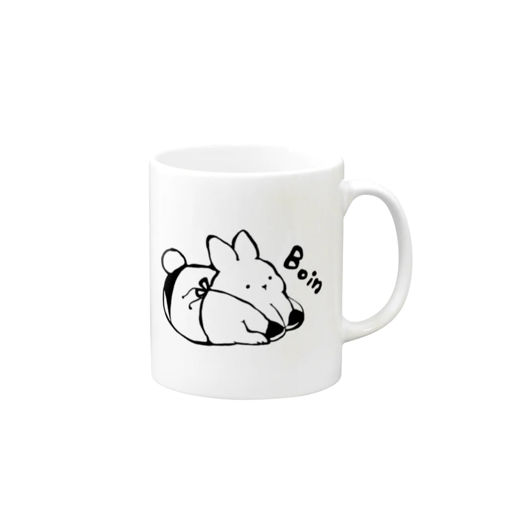 Yの字うさぎのBoinうさぱい Mug :right side of the handle