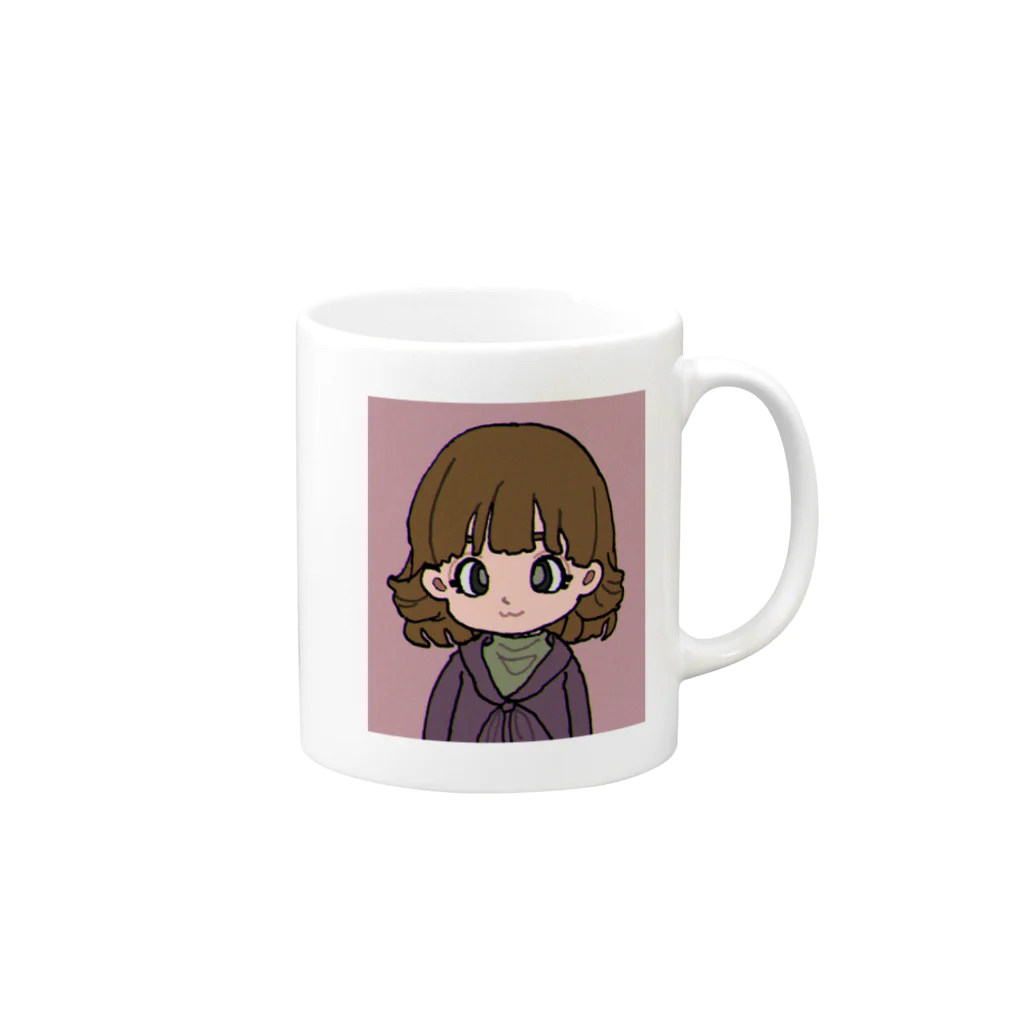 pi_tyoのレトロな子 Mug :right side of the handle