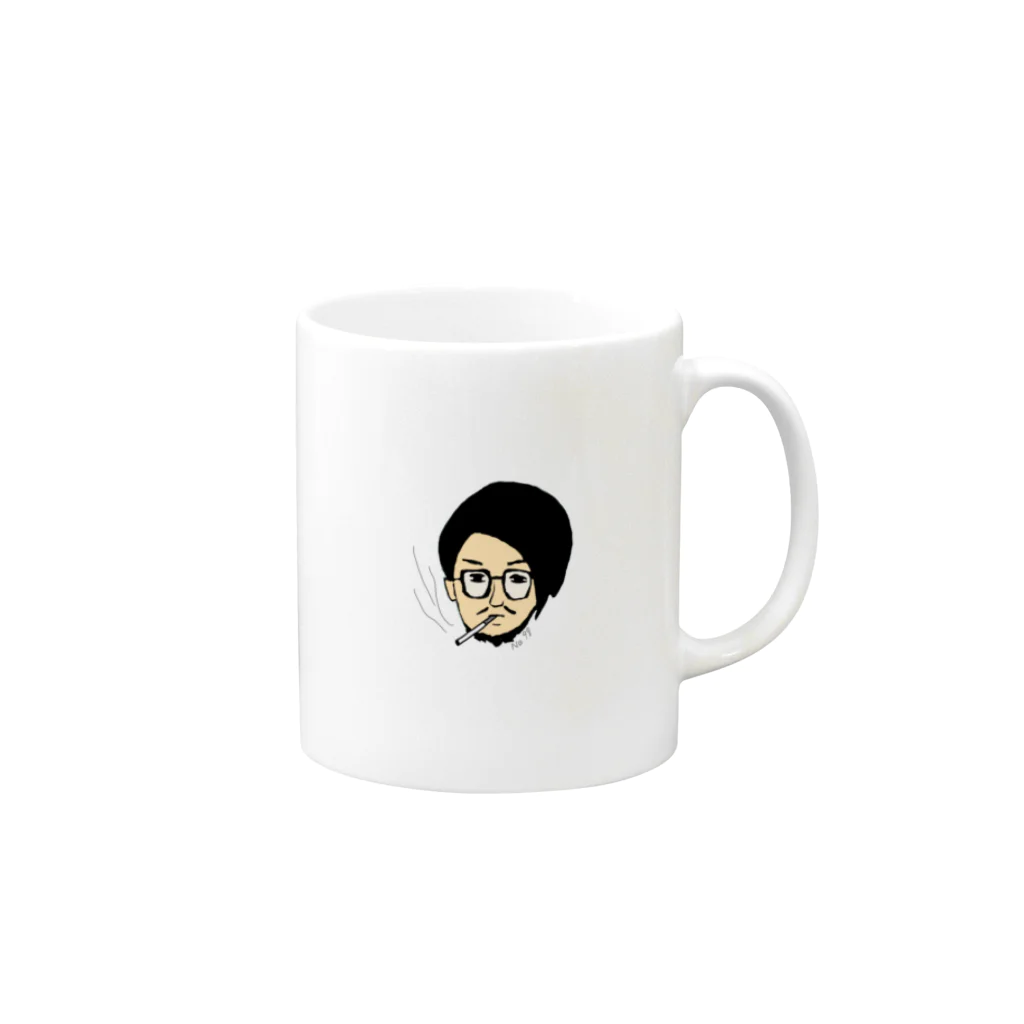 No.99の九十九さん。(渋い大人ver) Mug :right side of the handle