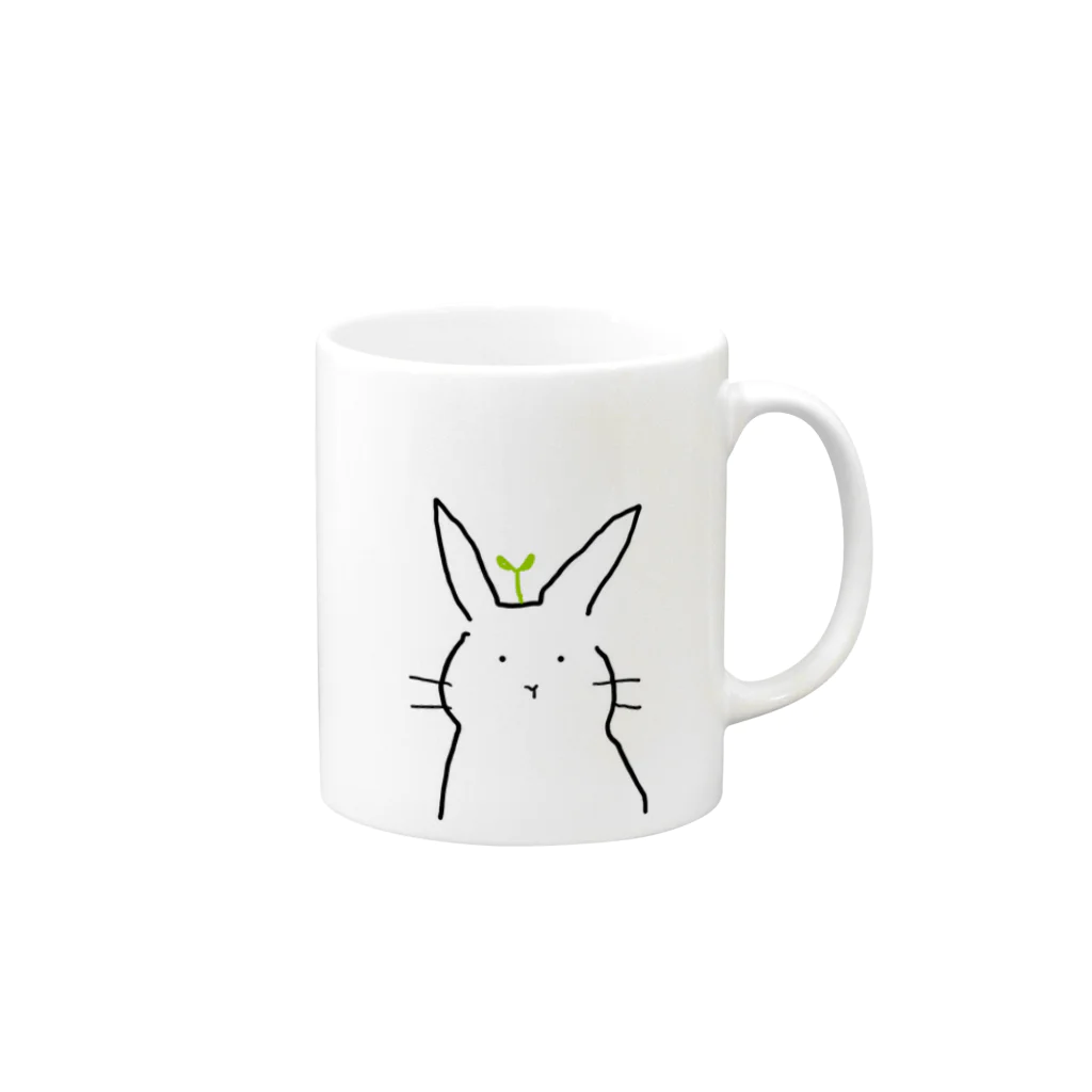 やつめしょっぷのうさぎさん Mug :right side of the handle