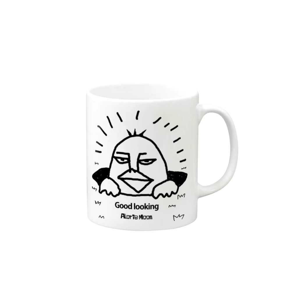 アロリエムーンのイケメン Mug :right side of the handle