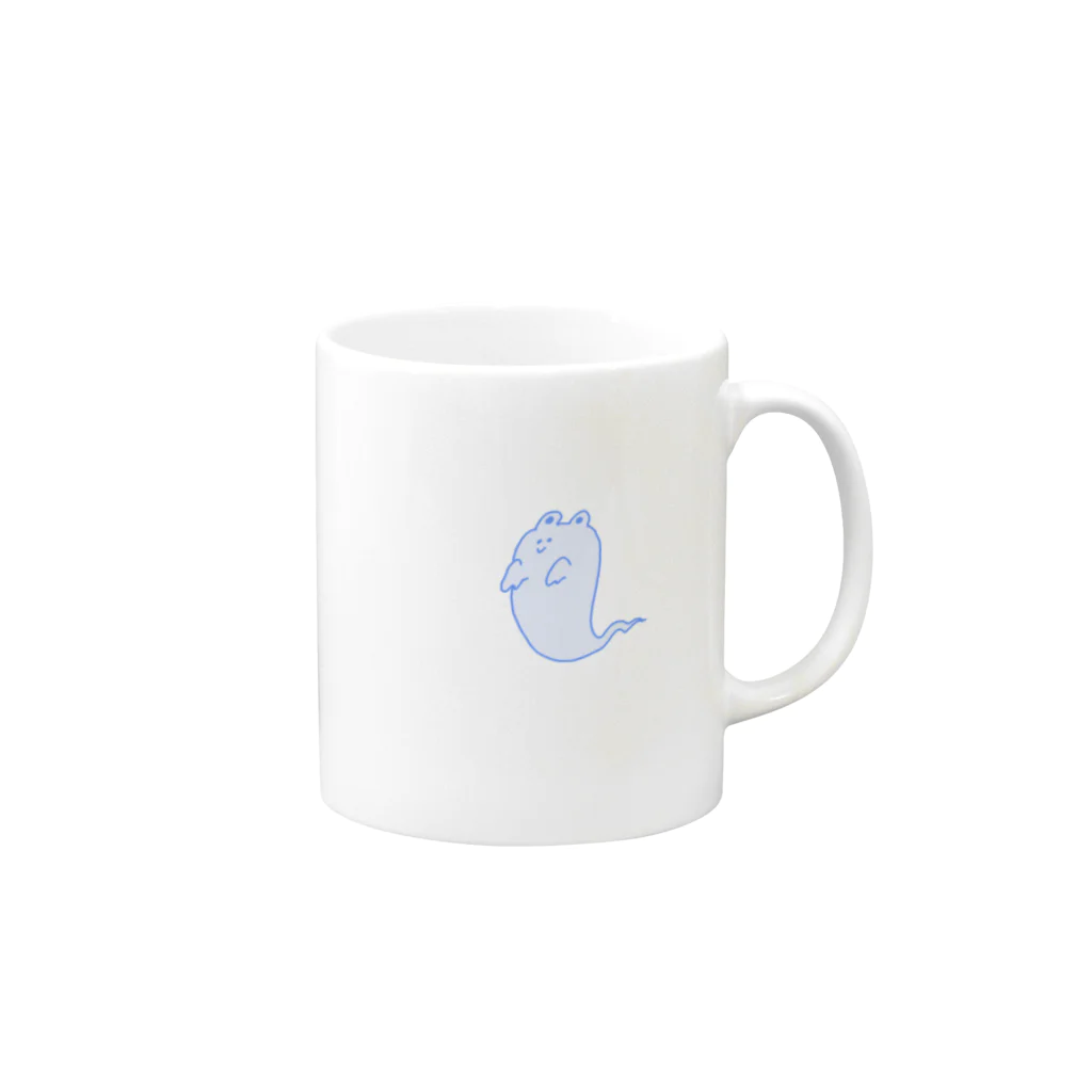 prinbiscuitのうさおばけ Mug :right side of the handle