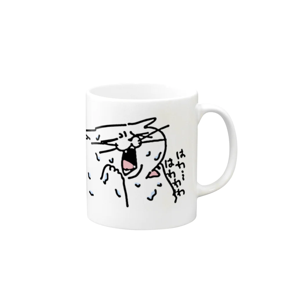 こさばです。のはわわわネコちゃん Mug :right side of the handle