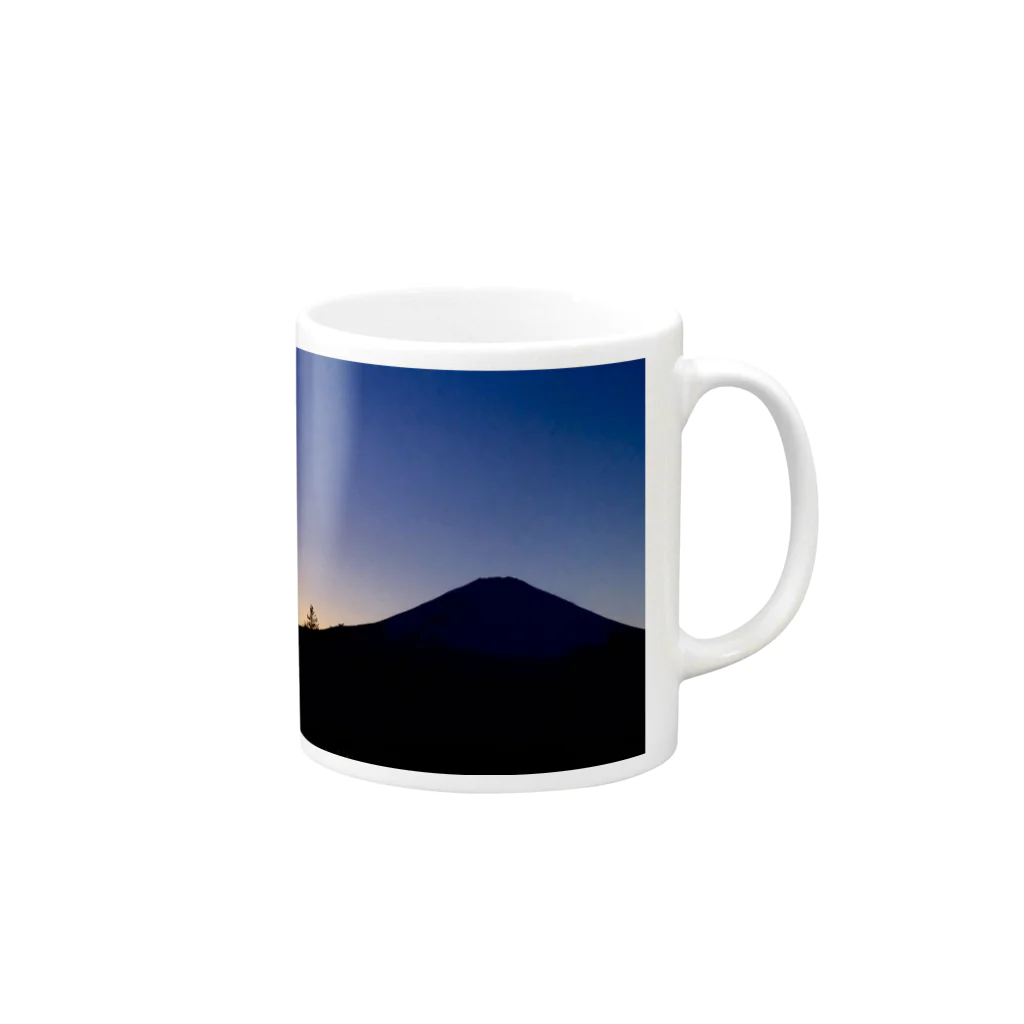 ゆいか　：　取っ手の【原価】富士山 Mug :right side of the handle