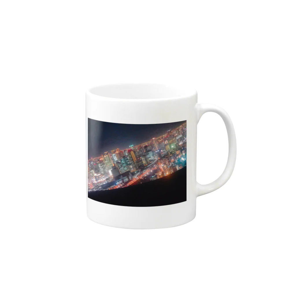 ゆきまるんのお店の夜景 Mug :right side of the handle