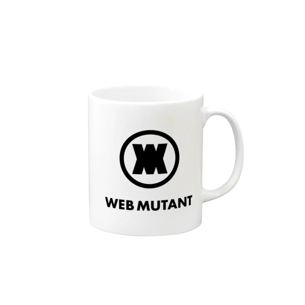 ポストブレインのWEB MUTANTロゴTシャツ2 マグカップの取っ手の右面