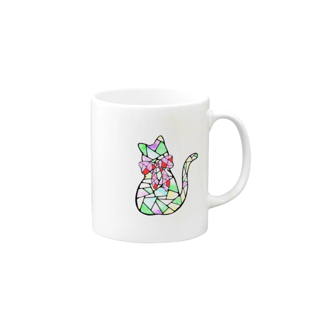 好物はぐらたんのきらきらねこ Mug :right side of the handle