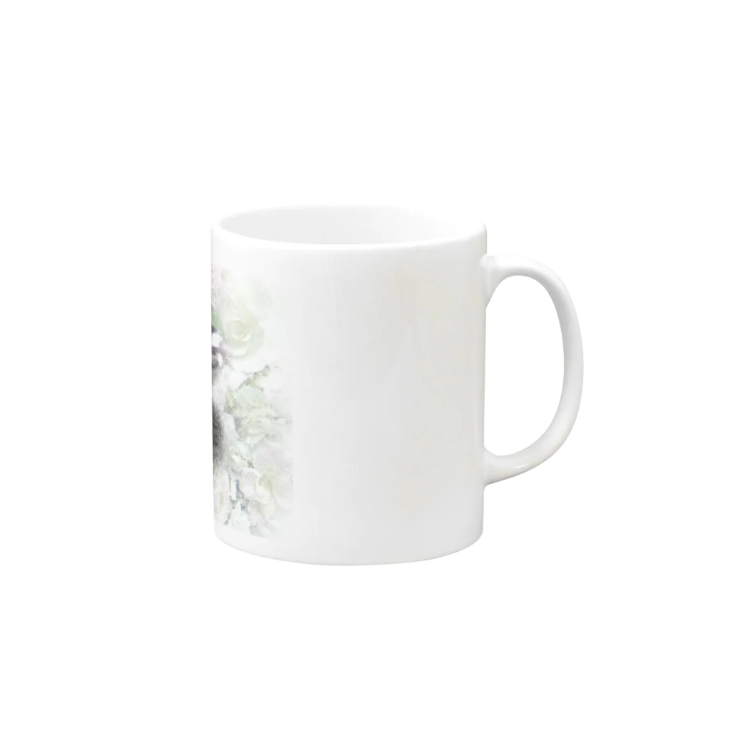 天野音色　癒し画像　healingのおねむネコ's Mug :right side of the handle