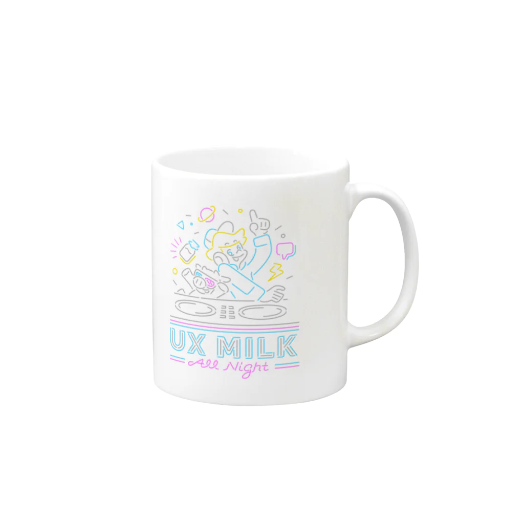 MILK STANDのマグカップ_All Night! Mug :right side of the handle