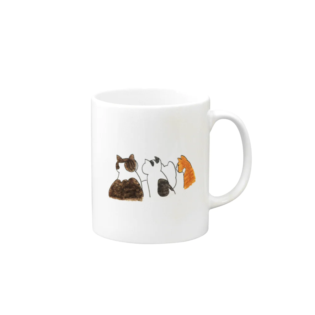 hippoのえなんちの猫たち（窓際cats） Mug :right side of the handle