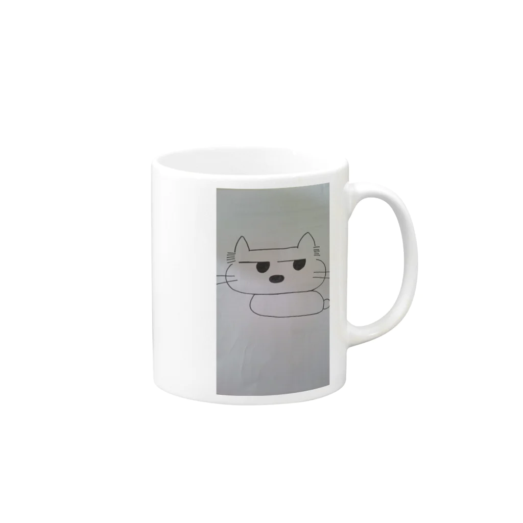 アゲハ蝶のシラケねこ Mug :right side of the handle