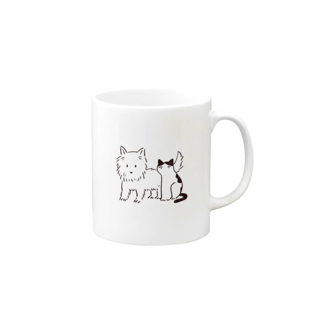 mfraのいぬねこ Mug :right side of the handle