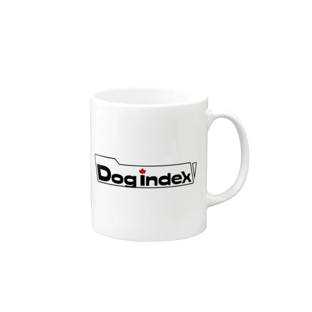 Dog indexのインデックスロゴ Mug :right side of the handle