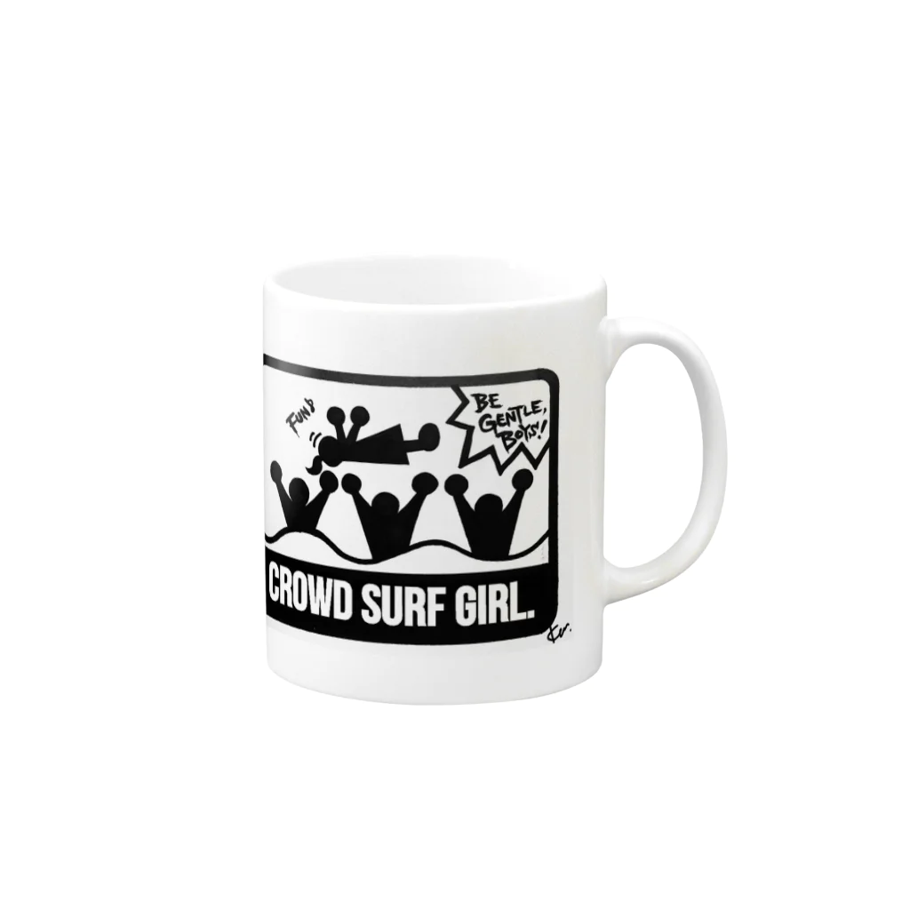 sugar53のクラウドサーフガール Mug :right side of the handle