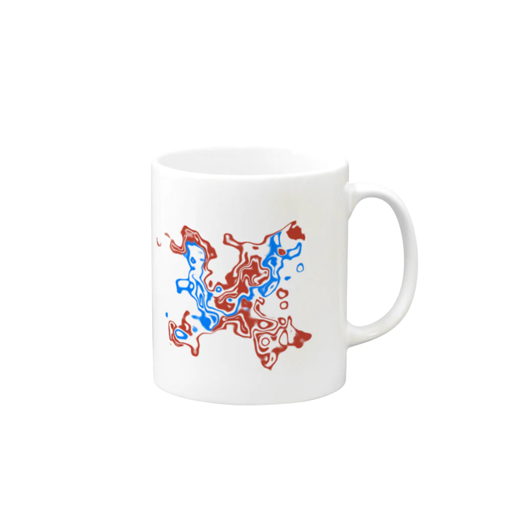 🏠やしおこうの秘密基地のMOYARU Mug :right side of the handle