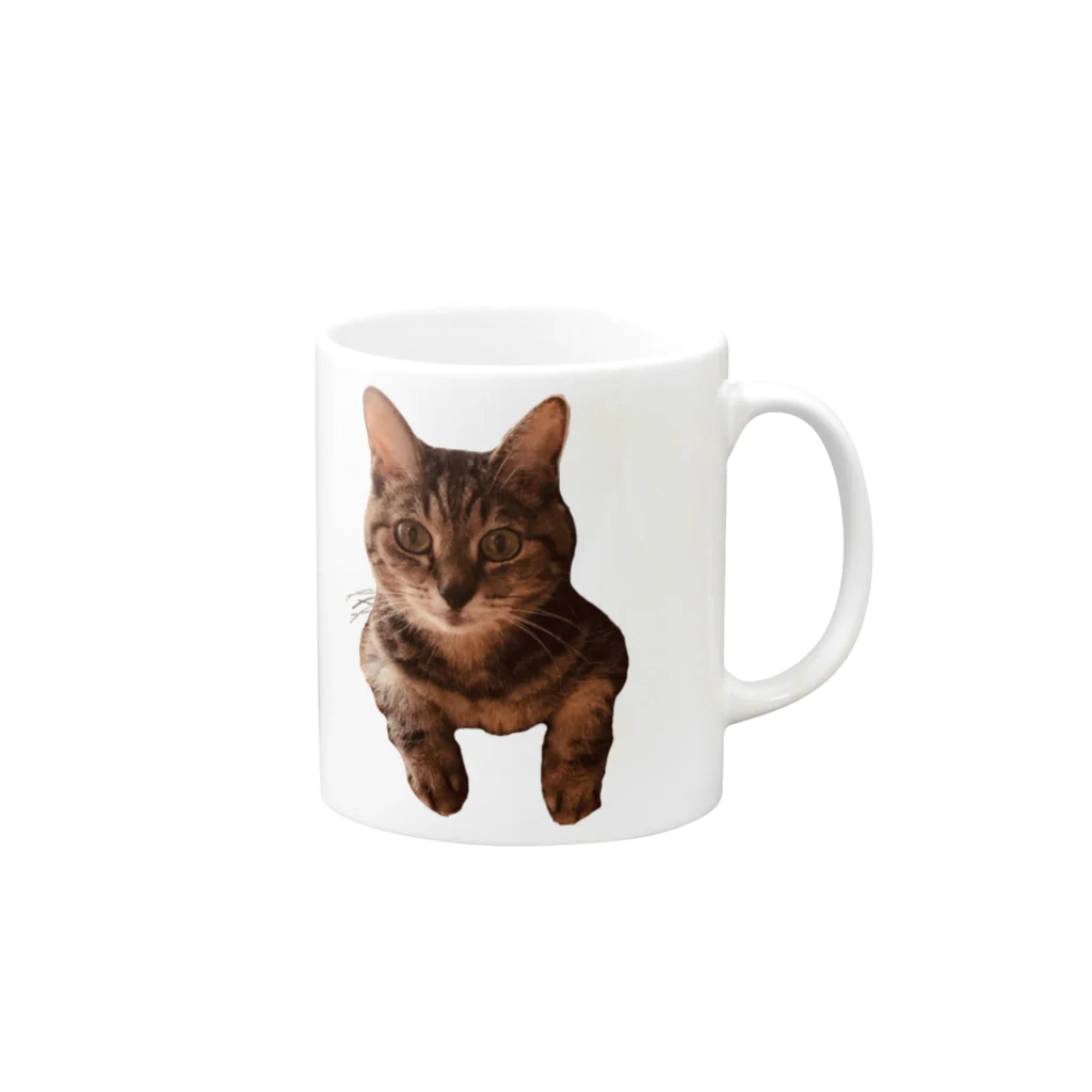 𝙎𝙩𝙮𝙡𝙞𝙨𝙝𝙗𝙤𝙤𝙗のかわいいねこ Mug :right side of the handle